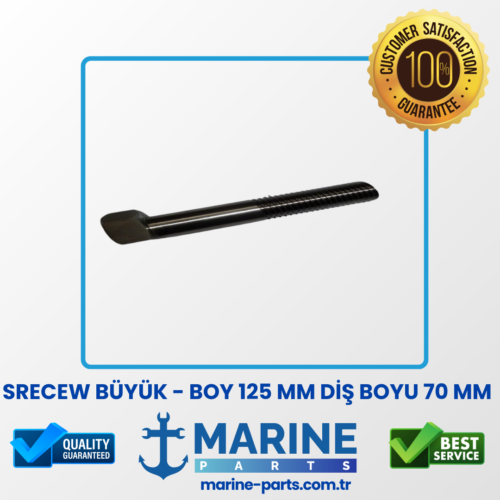 SCREW Büyük – Boy 125 Mm Diş Boyu 70 Mm -Civata Krom  6 Köşe 1”- 8 Diş 01Sg11024 Diş Tam Boy